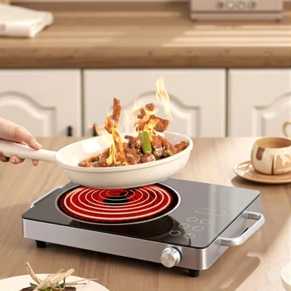 Electric Single Burner Stove with Timer Touch