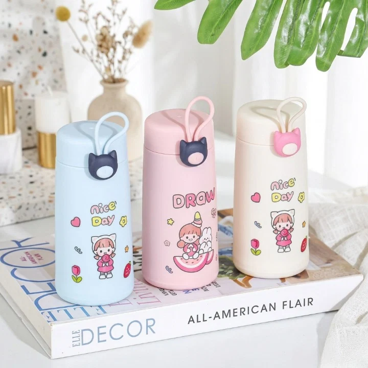 Cute Cartoon Double-Layer Water Bottle 300ML