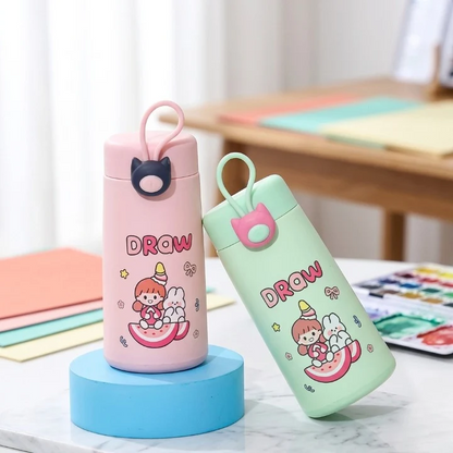 Cute Cartoon Double-Layer Water Bottle 300ML