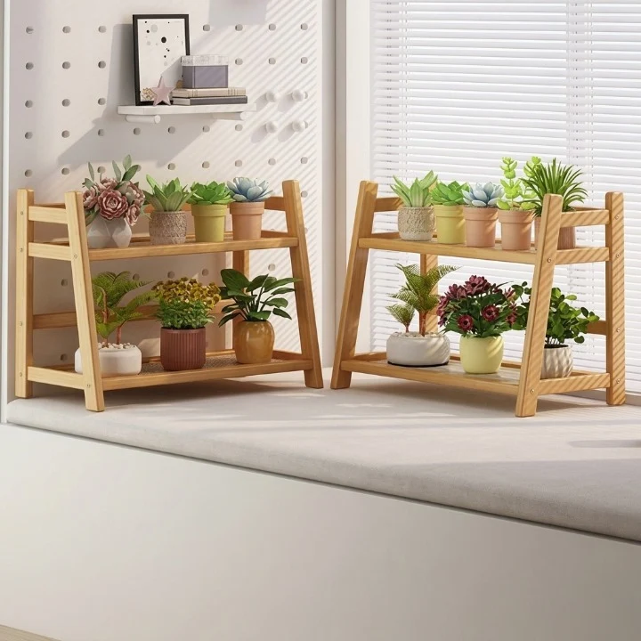 2 Layer Multi-Purpose Wooden Organizer Shelf