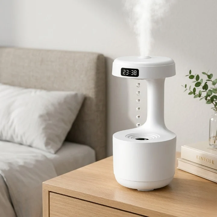 Anti Gravity Air Humidifier With LED Display