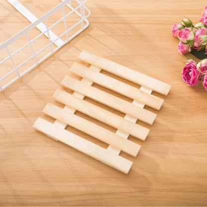1PC Wooden Heat Resistant Table Mat