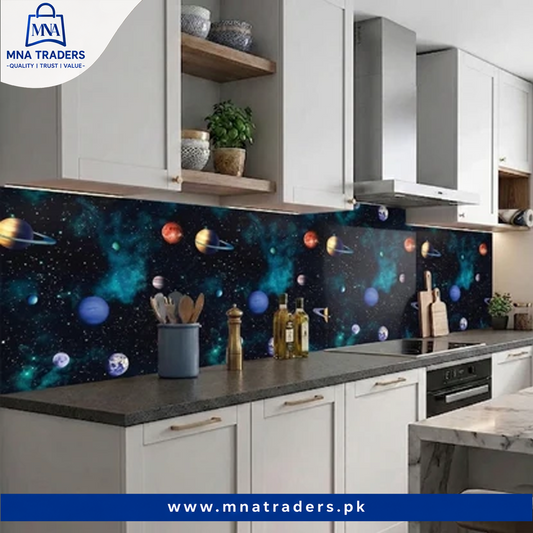 Self Adhesive Universe Galaxy Marble Sheet