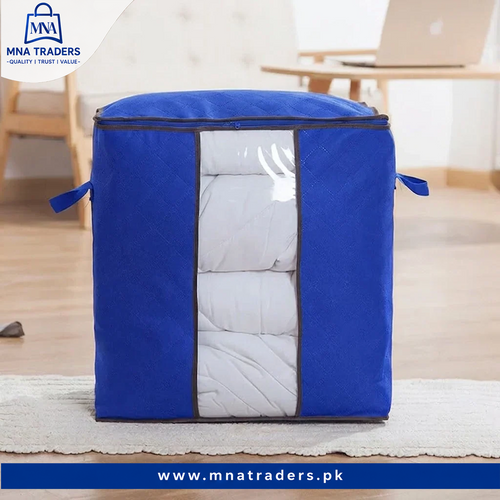 Blue Color Multipurpose Storage Bag for Clothes & Blanket