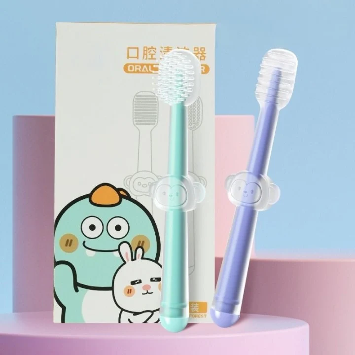 2PCs Silicon Baby Toothbrush for Milk Teeth for bundle