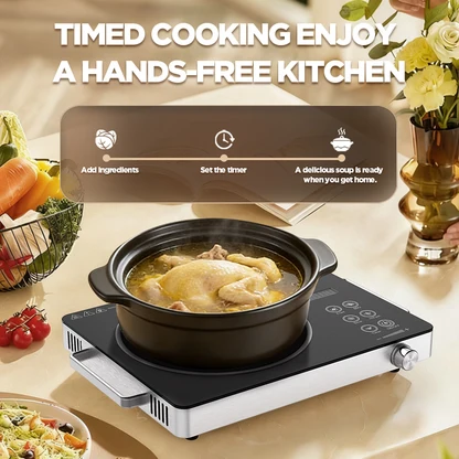 Electric Single Burner Stove with Timer Touch