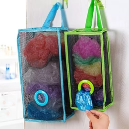 Multi-Purpose Hanging Shopper Dispenser Holder &amp; Organizer Bag