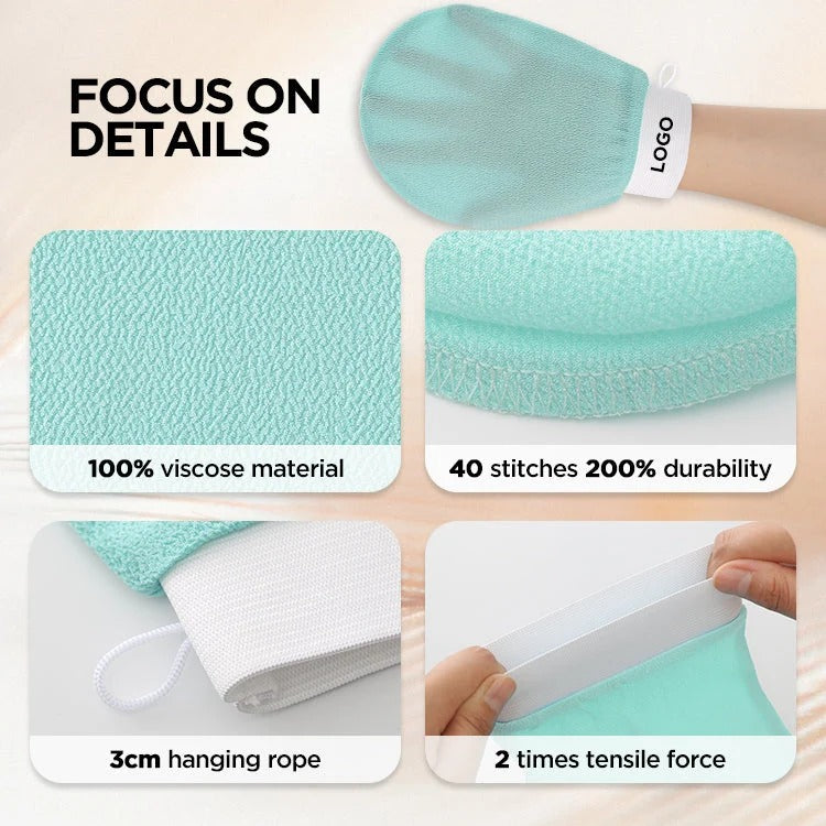 Exfoliating Gloves Mitten Remove Dead Skin Bath Body Scrub