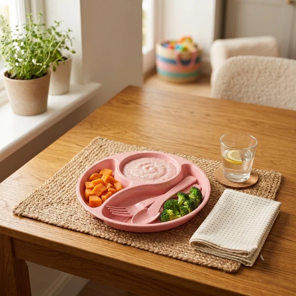 Kids Meal Tray With Spoon & Fork