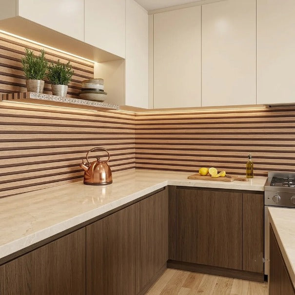 Waterproof Wood Texture Marble Sheet (60cm x 2m)