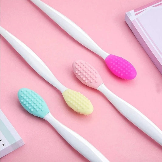 Silicone Blackhead Remover Double Sided Lip Nose Scrubber Brush Tool