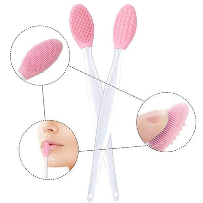 Silicone Blackhead Remover Double Sided Lip Nose Scrubber Brush Tool